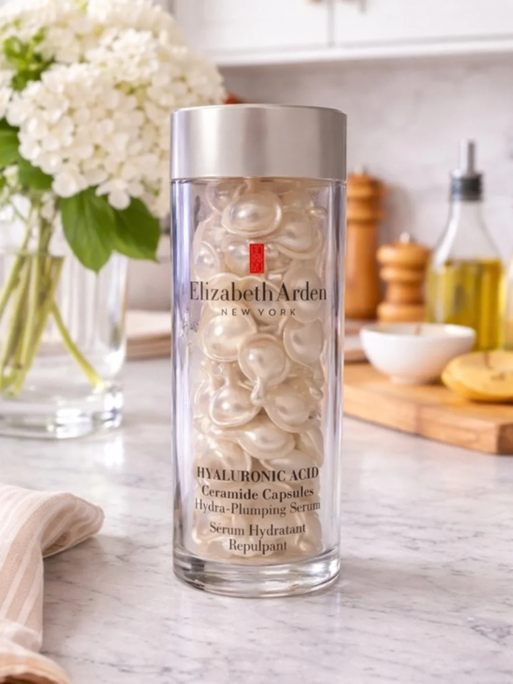 Elizabeth Arden Hyaluronic Acid Ceramide Capsules 60 Ct Hydra Plumping Serum